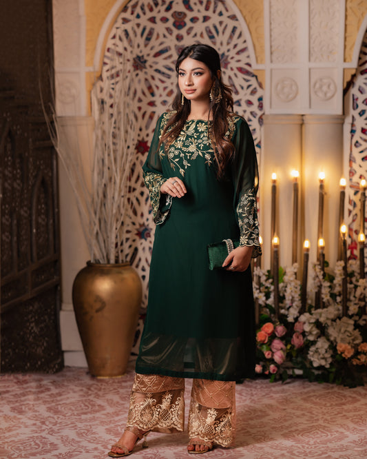 Forest Charm Embroidered Kurti