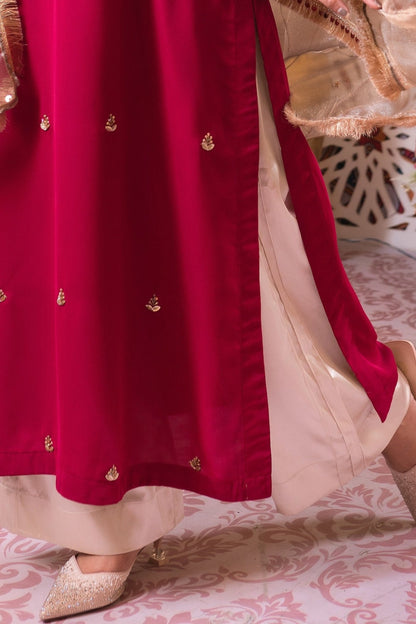 Regal Magenta Zardozi Kurti