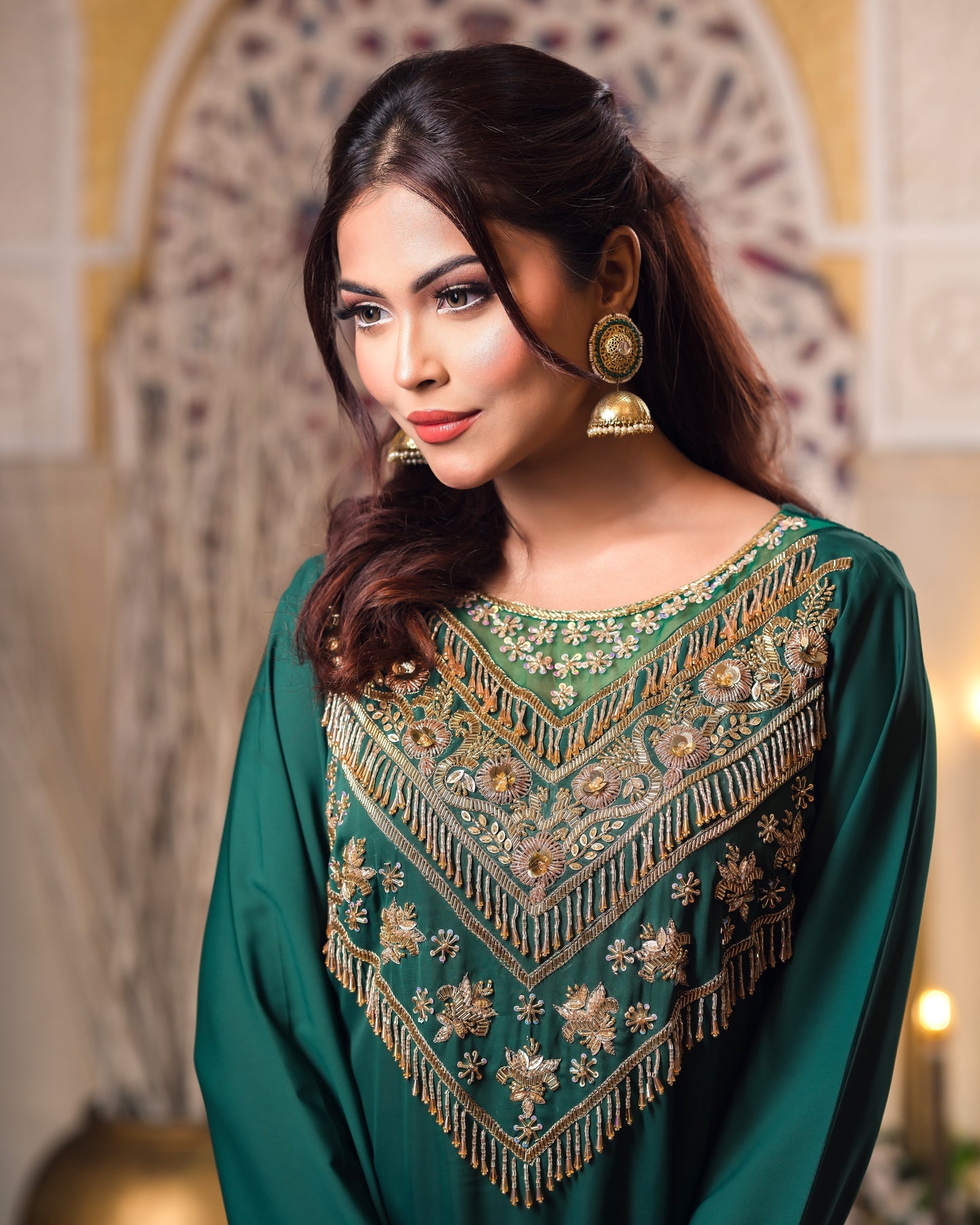 Emerald Grace Embroidered Kurti