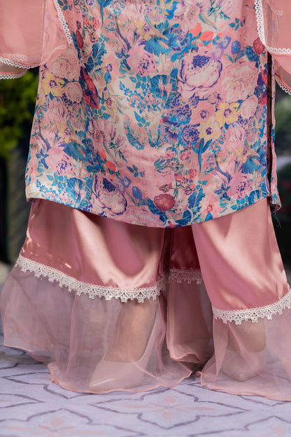 Pastel Floral Embroidered Kameez