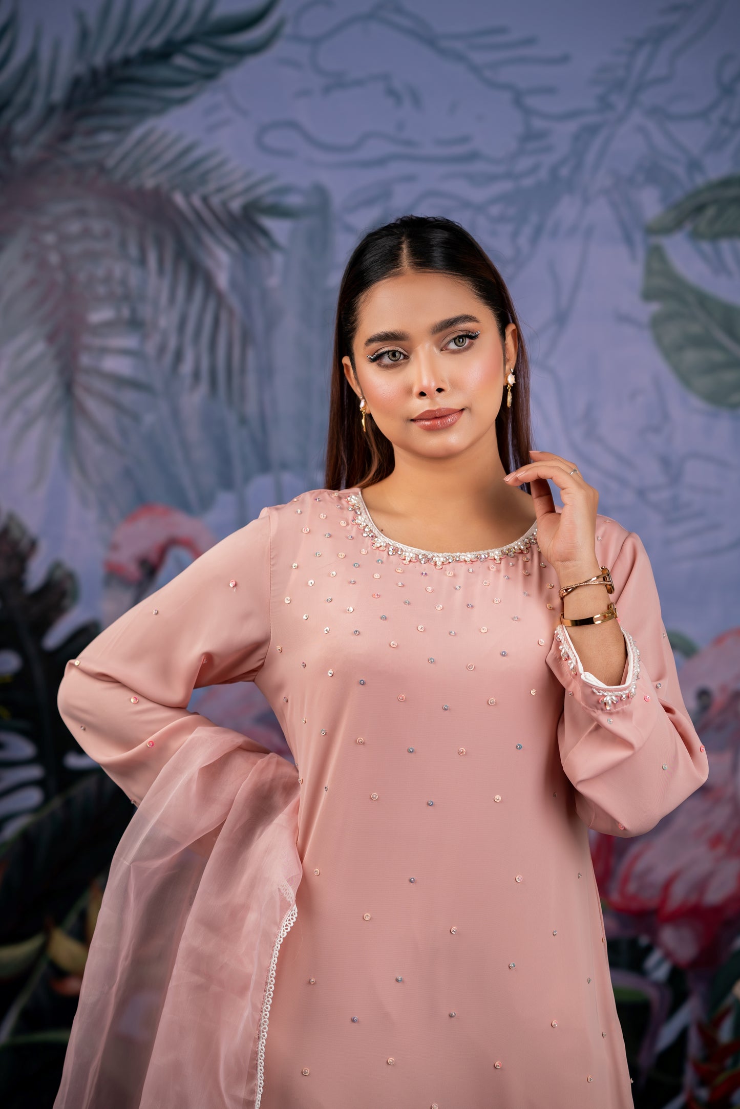 Blush Pink Pearl Kameez