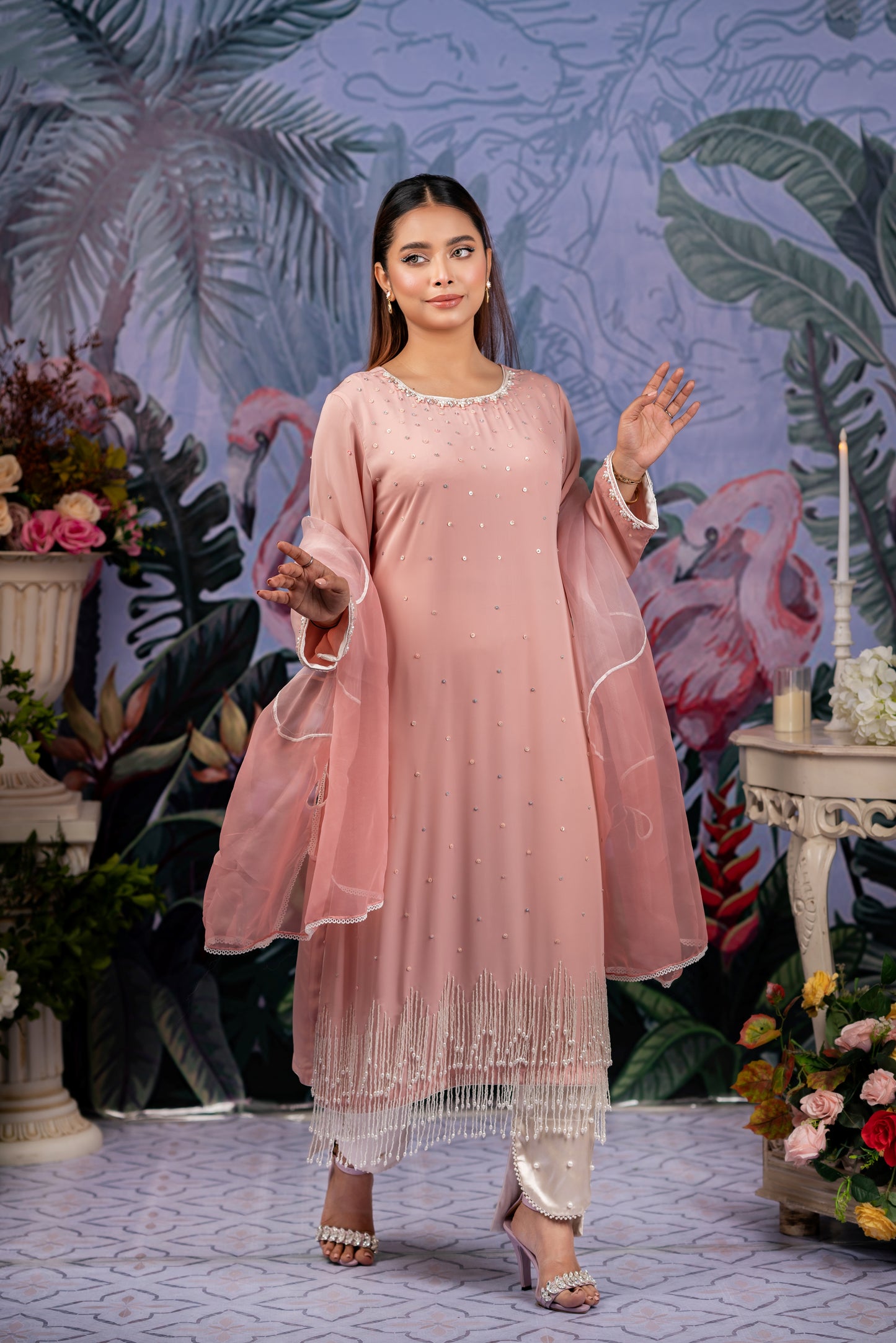 Blush Pink Pearl Kameez