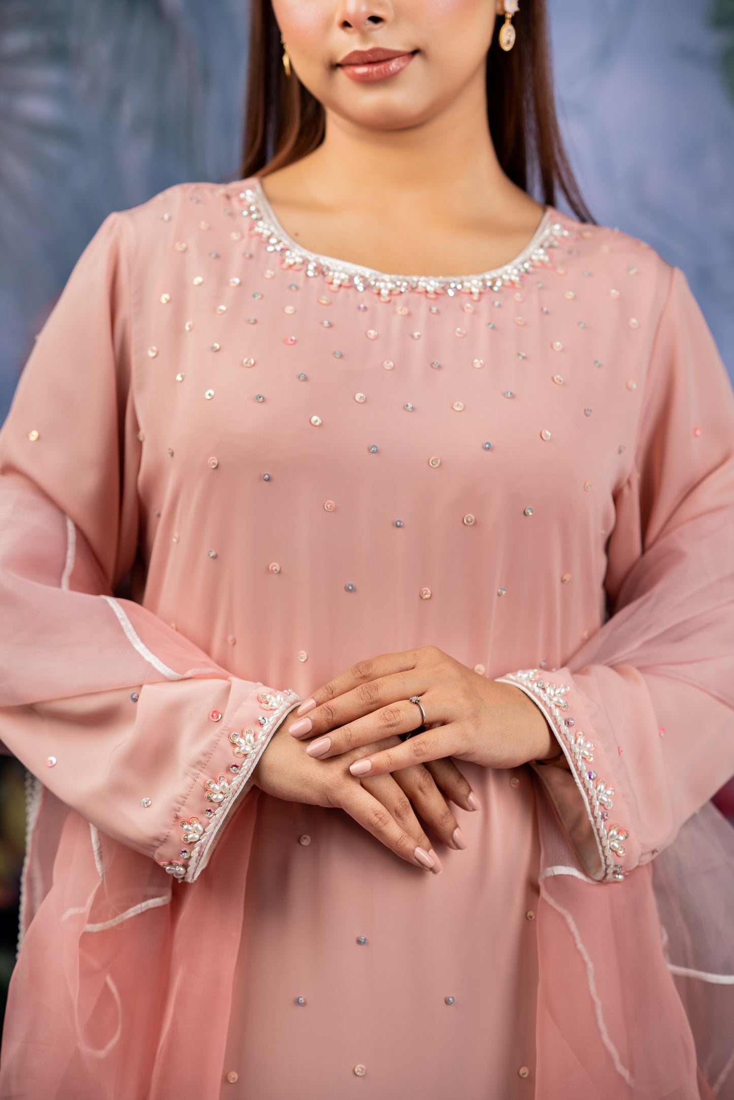 Blush Pink Pearl Kameez