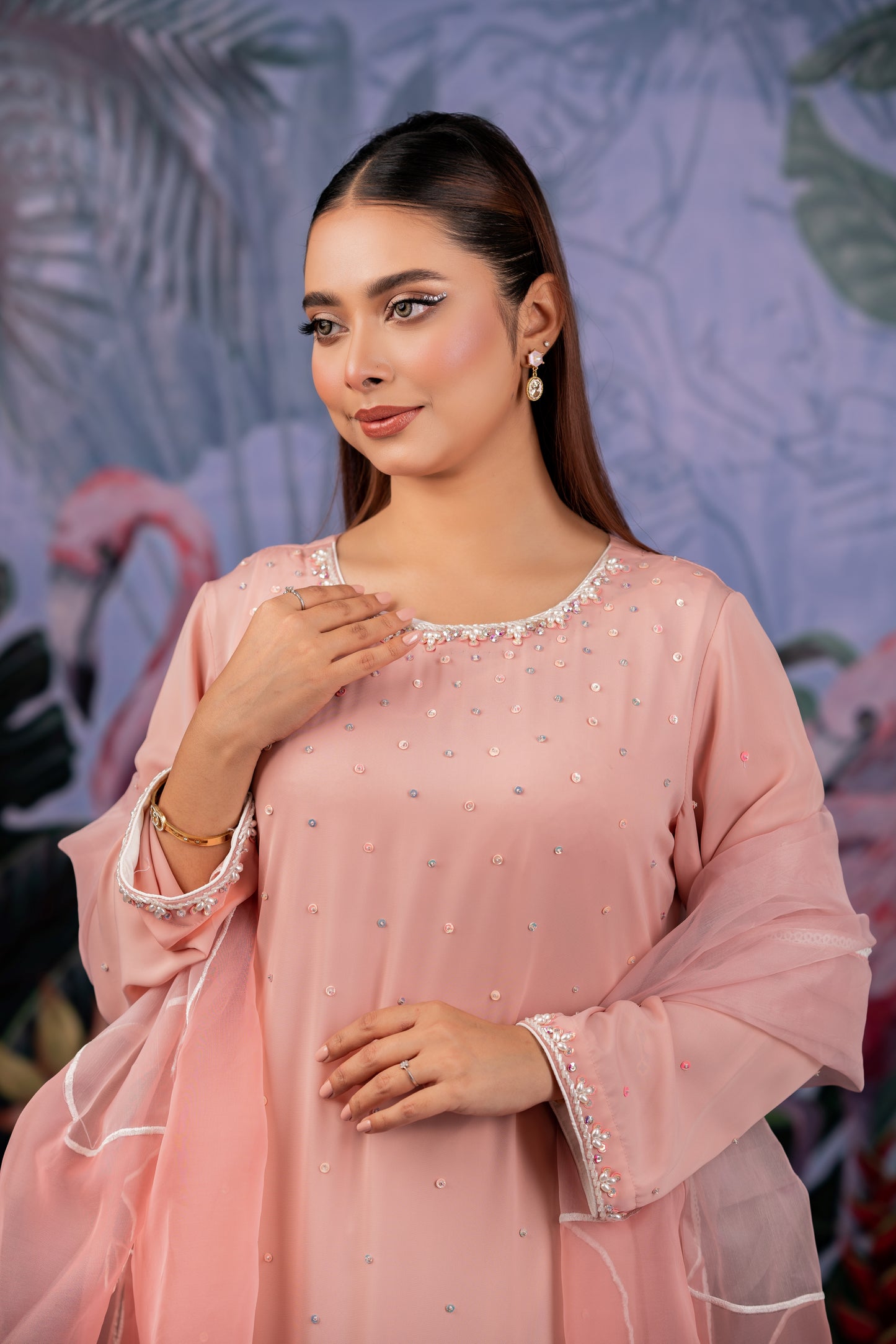 Blush Pink Pearl Kameez