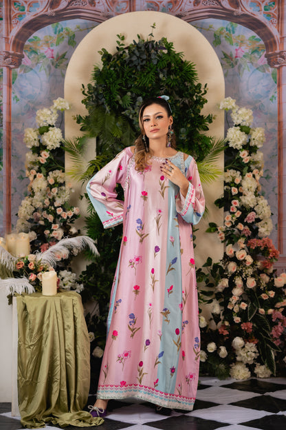 Pastel Blossom Long Kameez And Pant