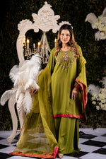 Olive Elegance Shalwar Kameez Set