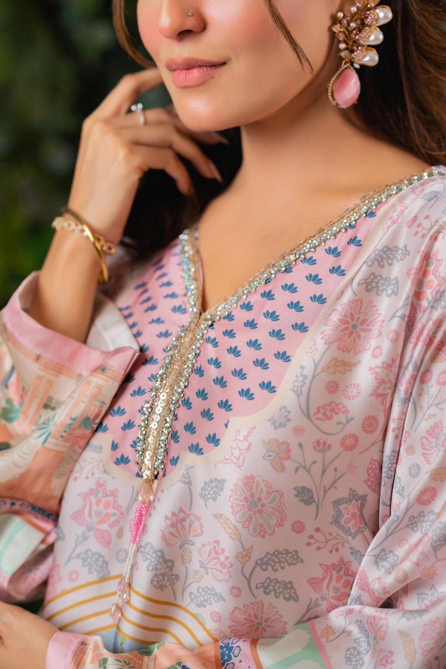 Blush Elegance Ensemble Long Kameez And Pant