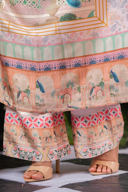 Blush Elegance Ensemble Long Kameez And Pant