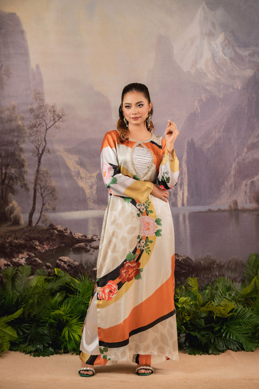 Sunset Bloom Kameez Long Kameez And Pant