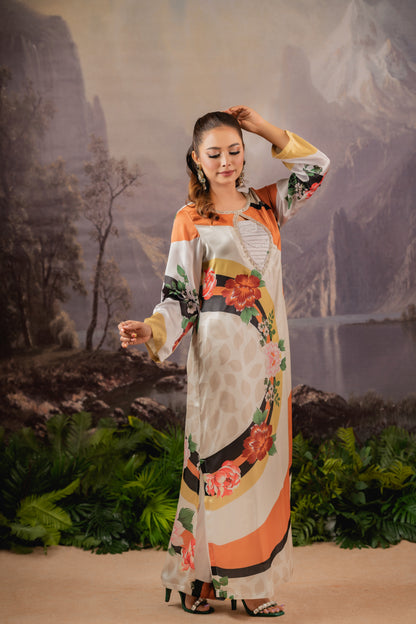 Sunset Bloom Kameez Long Kameez And Pant