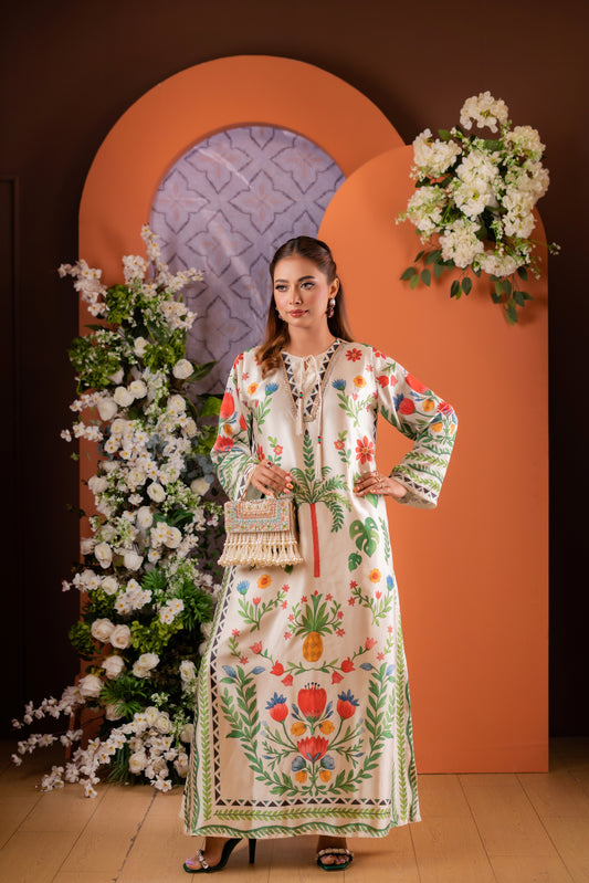 Blooming Paradise Long Kameez And Pant