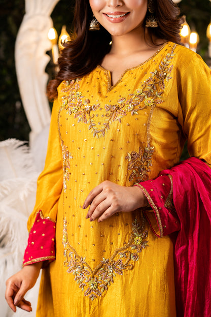 Sunlit Mustard Embellished Kameez