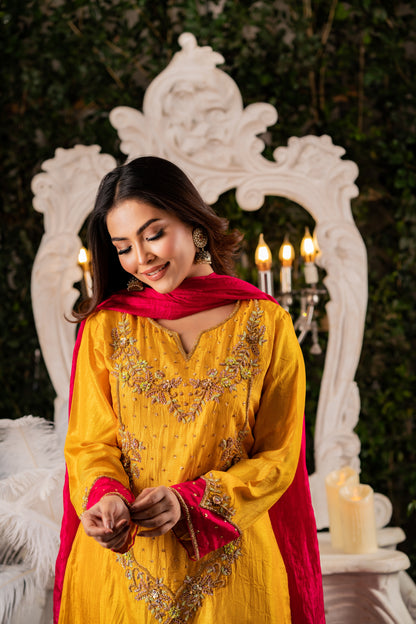 Sunlit Mustard Embellished Kameez