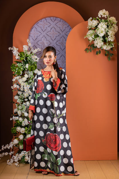 Polka Rose Long Kameez And Pant