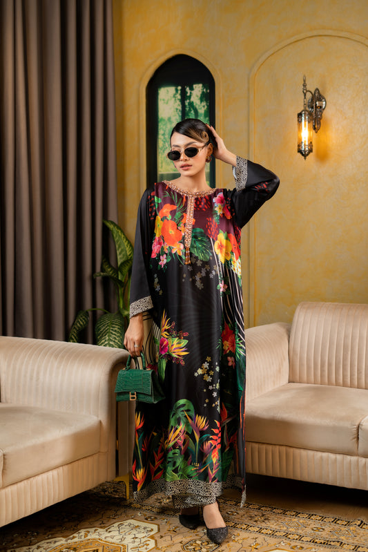 Noir Paradise Long Kameez And Pant