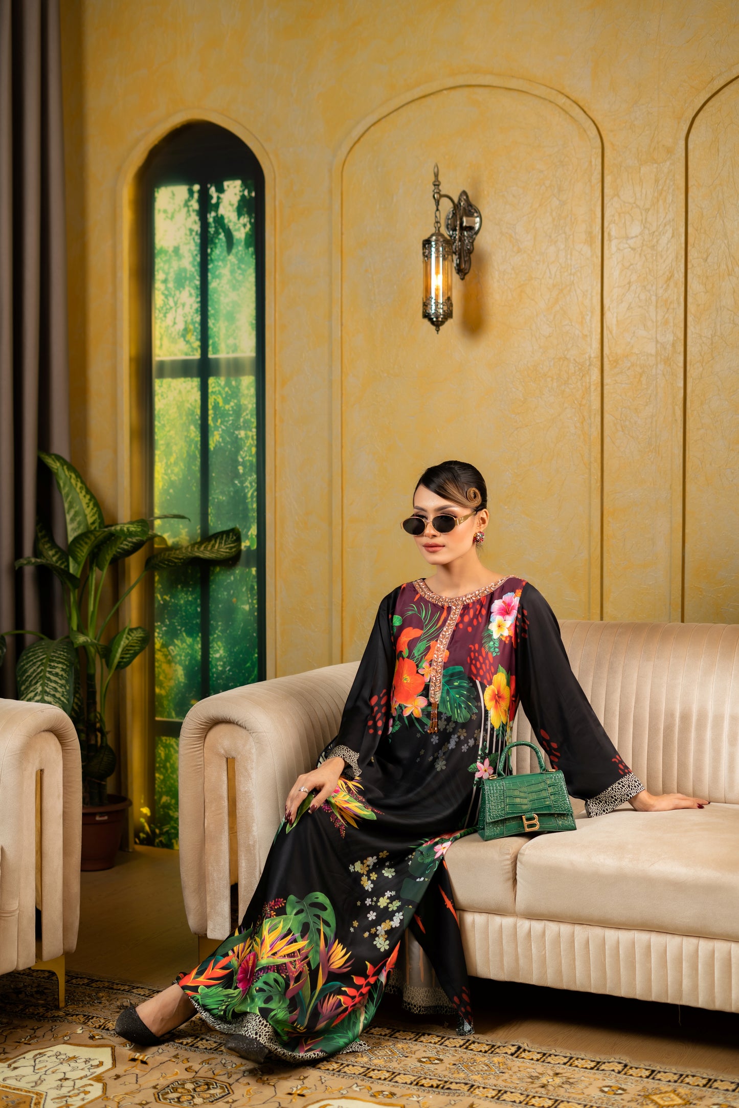Noir Paradise Long Kameez And Pant