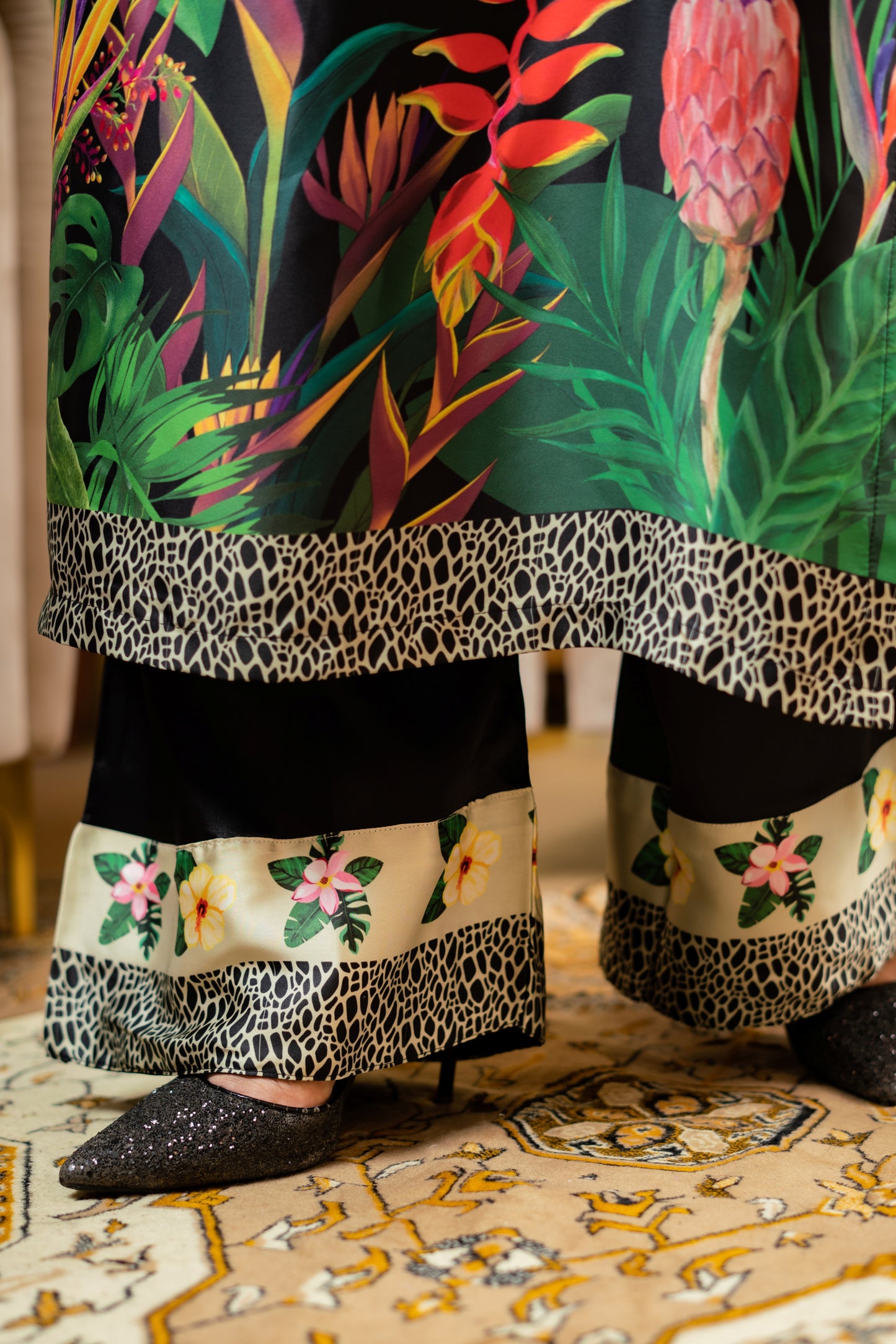 Noir Paradise Long Kameez And Pant