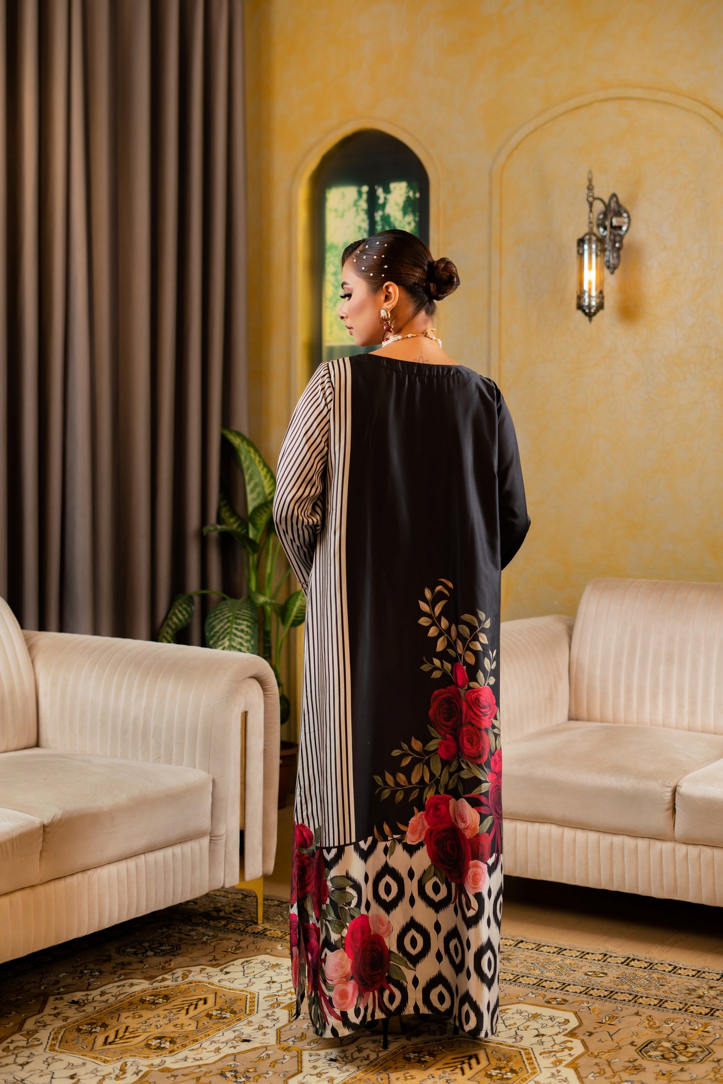 Midnight Rose Long Kameez And Pant