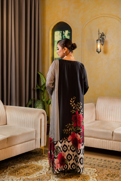 Midnight Rose Long Kameez And Pant