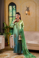 Green Ombre Luxe Kameez And Pant set