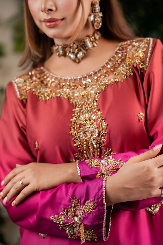 Regal Ombre Elegance Kameez And Pant Set