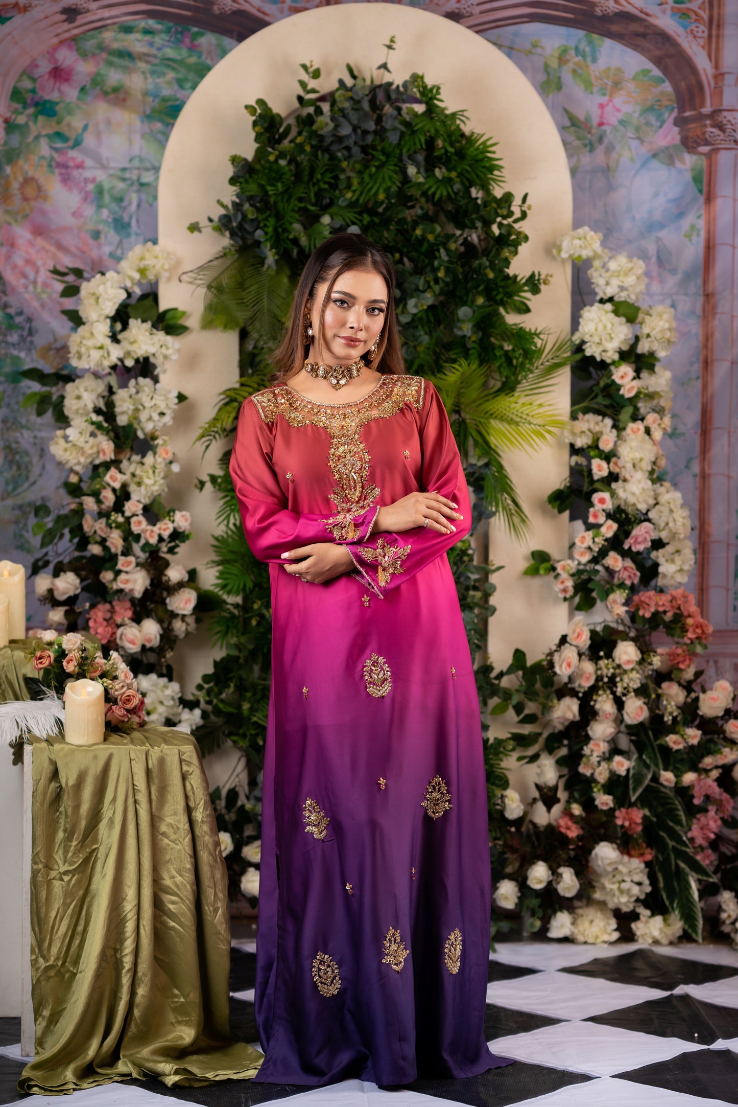 Regal Ombre Elegance Kameez And Pant Set