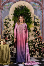 Lavender Ombre Glamour Kameez And Pant Set