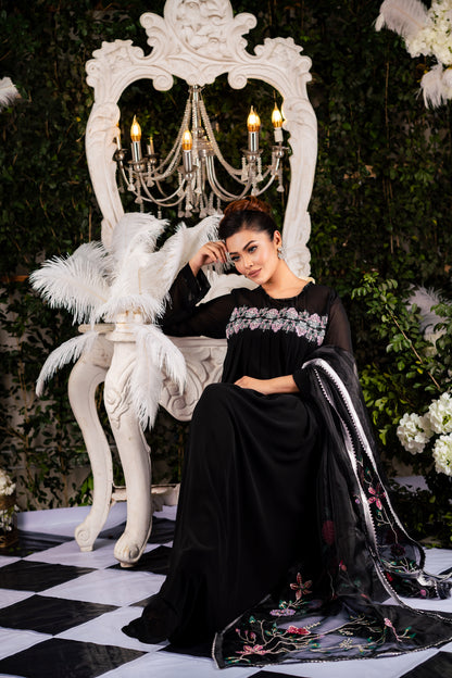 Midnight Bloom Gown